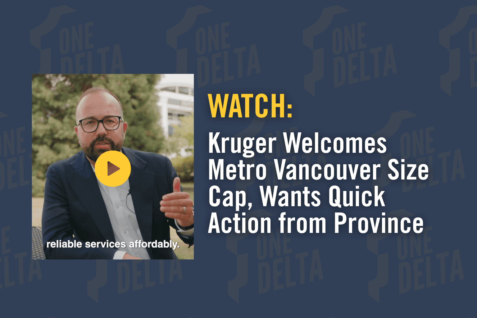Watch: Kruger Welcomes Metro Vancouver Size Cap, Wants Quick Action from Province
